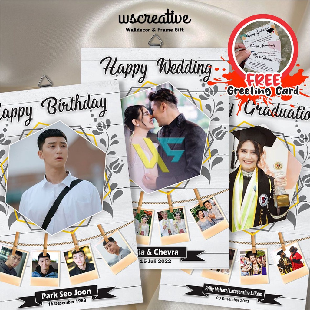 (MDF) KADO CUSTOM WISUDA KADO ULTAH ANNIVERSARY | FREE Greeting Card