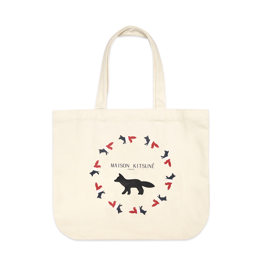 MKS Tricolor Circle Fox Tote Bag