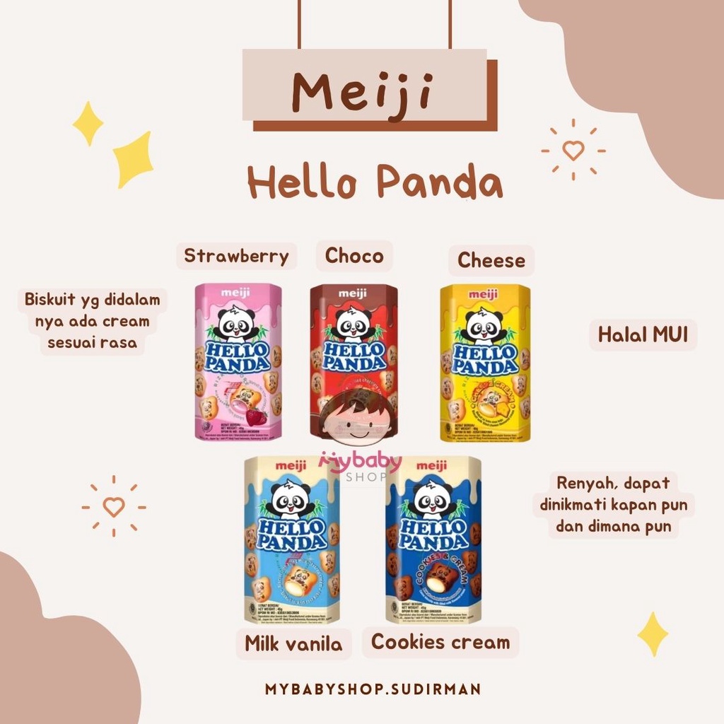 

Meiji HELLO PANDA Biskuit isi 45g