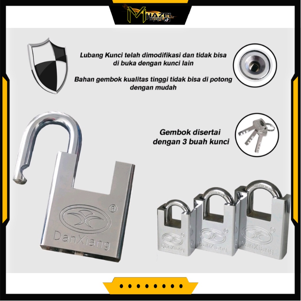 Kunci Gembok Rumah Model Jaket 30mm Gembok Gerbang Pagar