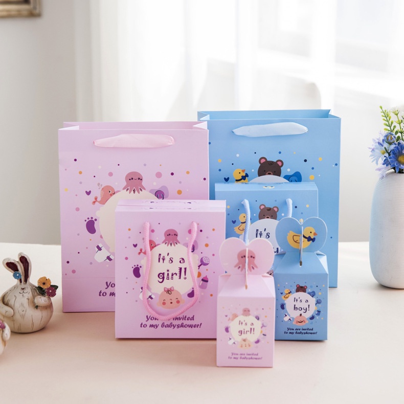 

(Nova) KOTAK SOUVENIR ANAK/ GIFT BOX ULANG TAHUN/ MOTIF BOY AND GIRL/PAPERBAG ANAK