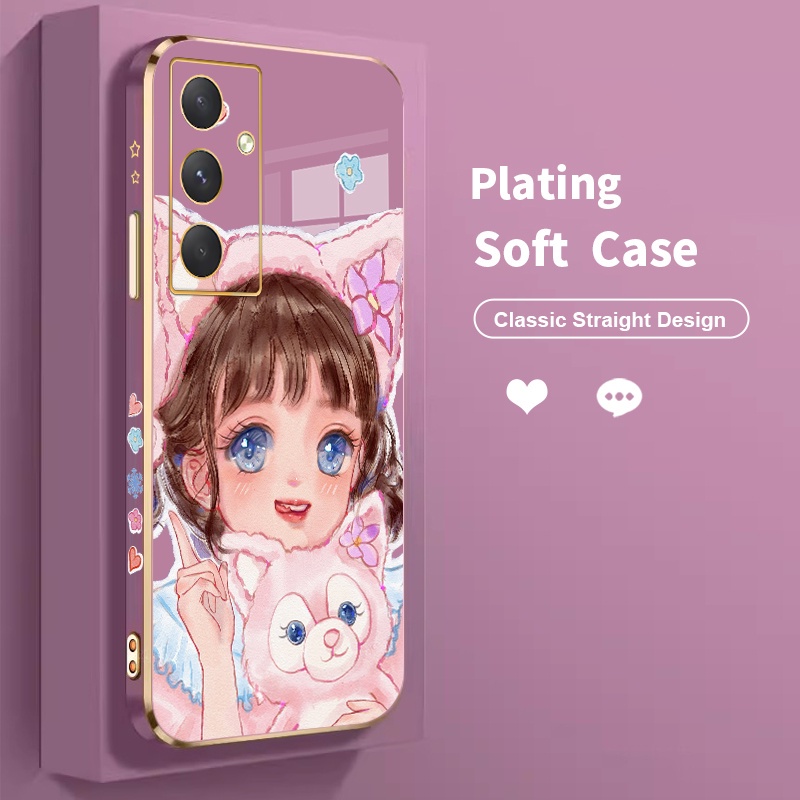 6D Golden Chromic Case hp For Samsung A54 5G A50 A50s A51 4G A52 casing hqpe For Samsung A52s samaun