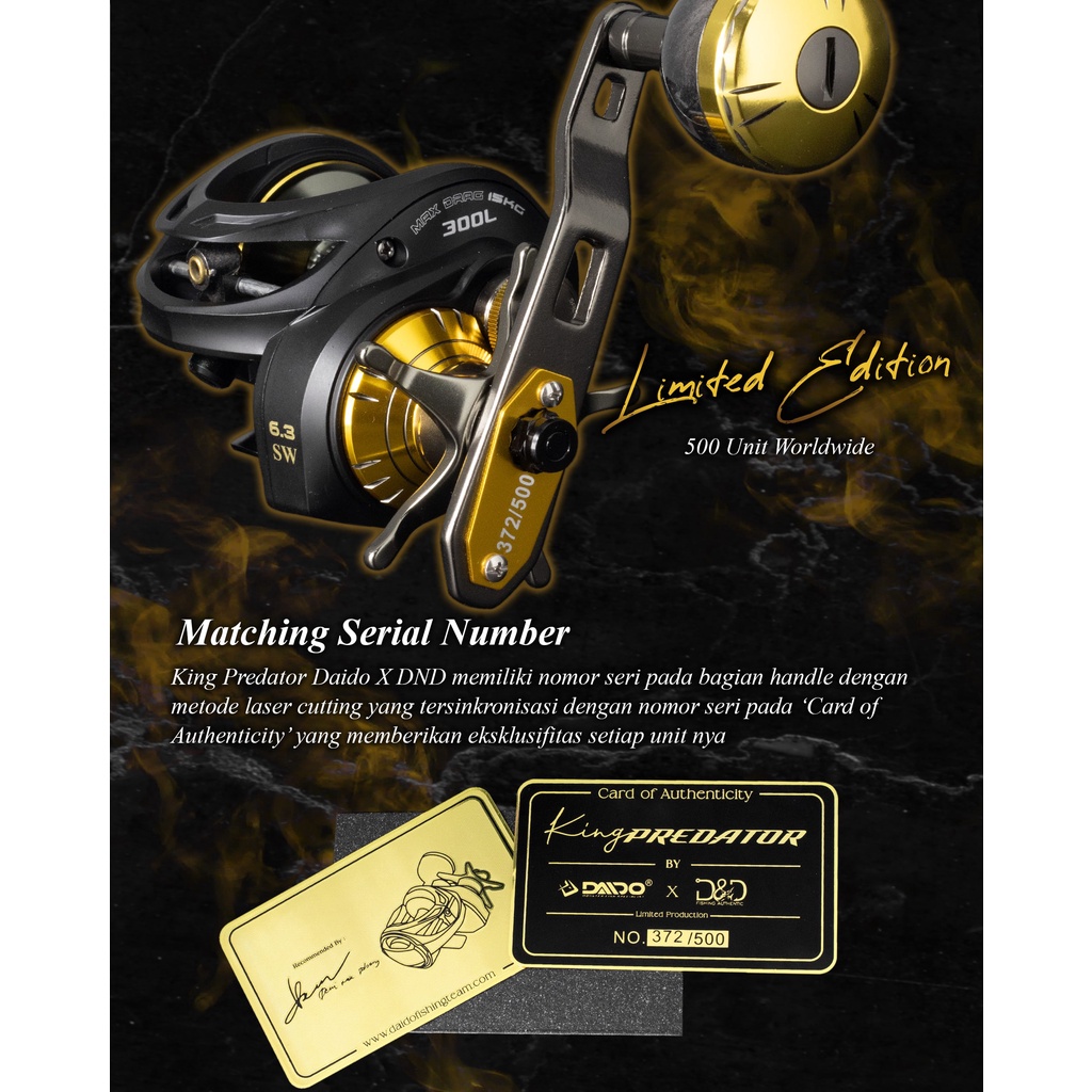 REEL DAIDO KING PREDATOR 300L LIMITED EDITION DAIDO X D&D