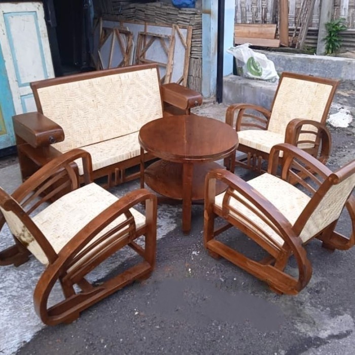 Kursi Tamu Rotan Sedan Klasik Kuno - ROTAN