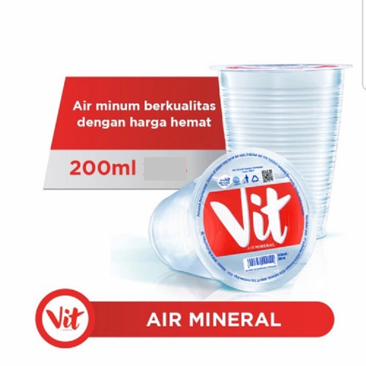 VIT Air Mineral Gelas 200 ML / Air kemasan Gelas Satuan 200ml