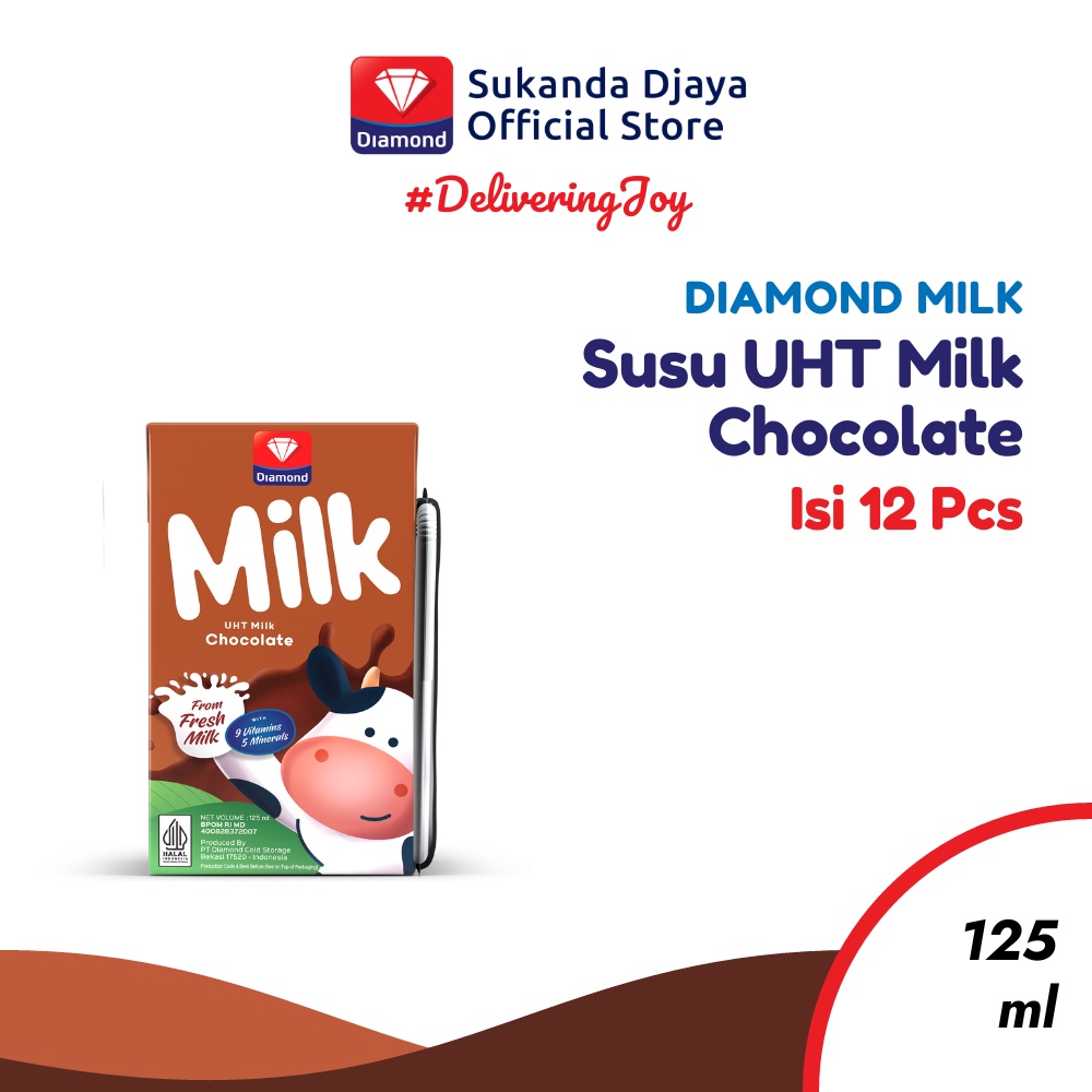 

Diamond Milk Susu UHT Chocolate 125 ML [Isi 12 Pcs]