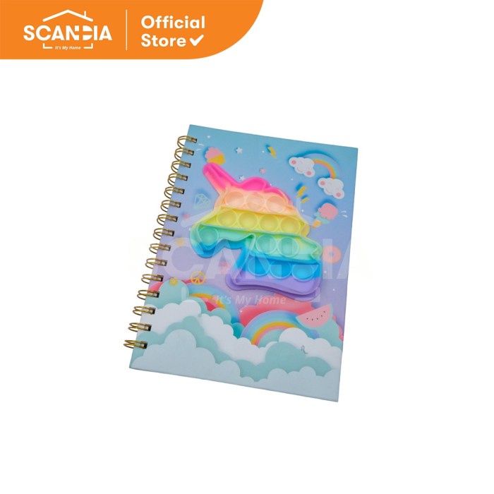 

SCANDIA Buku Catatan Notebook Fidget Pop 80 Sheets A5 Unicorn (SP0407)