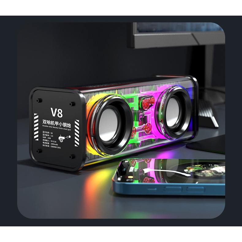 Phmnkl Speaker Bluetooth TWS Audio Nirkabel - Suara Besar, Subwoofer, Dual Speaker Portable