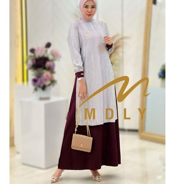 RANDOM (COD) ORI Brand Mdly Nadifa Dress Muslim Terbaru Dress Wanita Terlaris Bahan Premium Original
