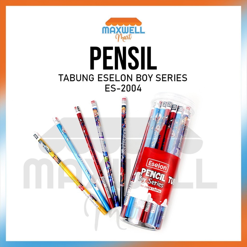 

[MaxMart] 1 Tabung isi 50 Pensil Fancy / 50buah Pensil 2B Eselon
