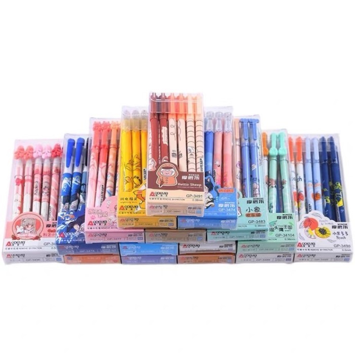 

Pulpen Bisa Dihapus 1 pcs Random Pen Reusable Pulpen Hapus Pena - Pen cetek biru