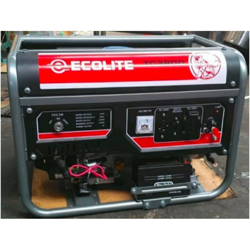 PROMO GENSET ECOLITE 3800 STARTER TAPI TIDAK ADA BATRE 3000watt TERMURAH