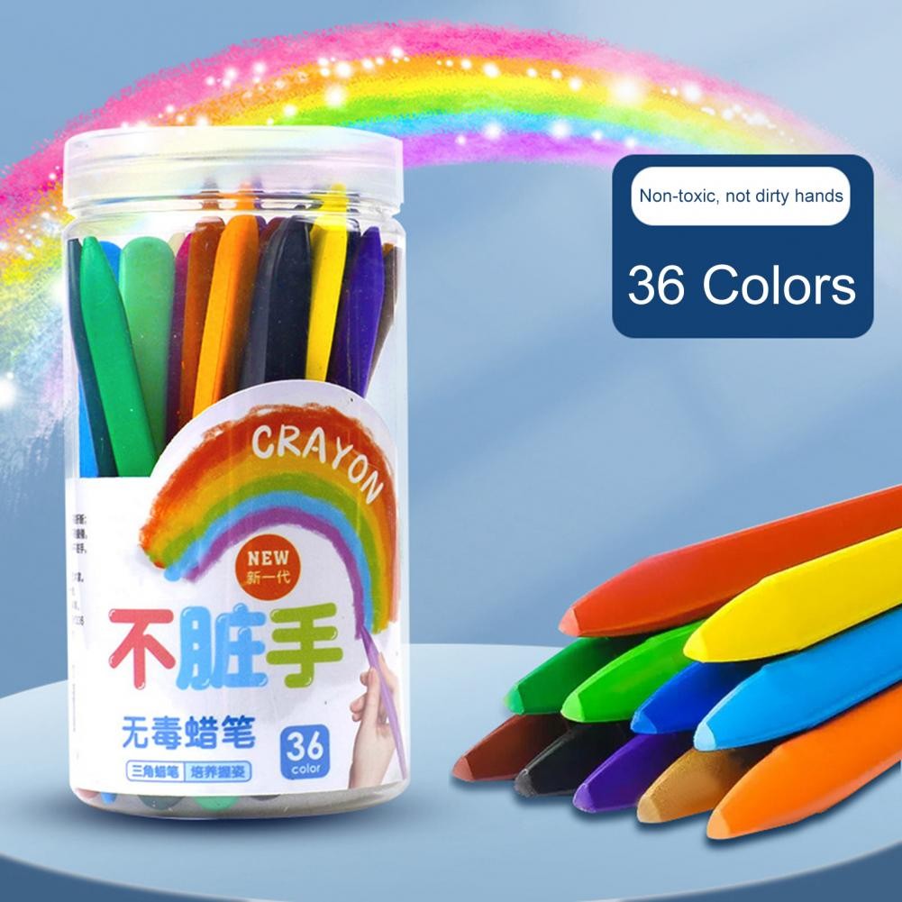 

Easy to Use Crayon Safe Crayons Rich Color Waterproof Preschool Supplies for Kids Ultra-light Mini Sticks Ideal for School