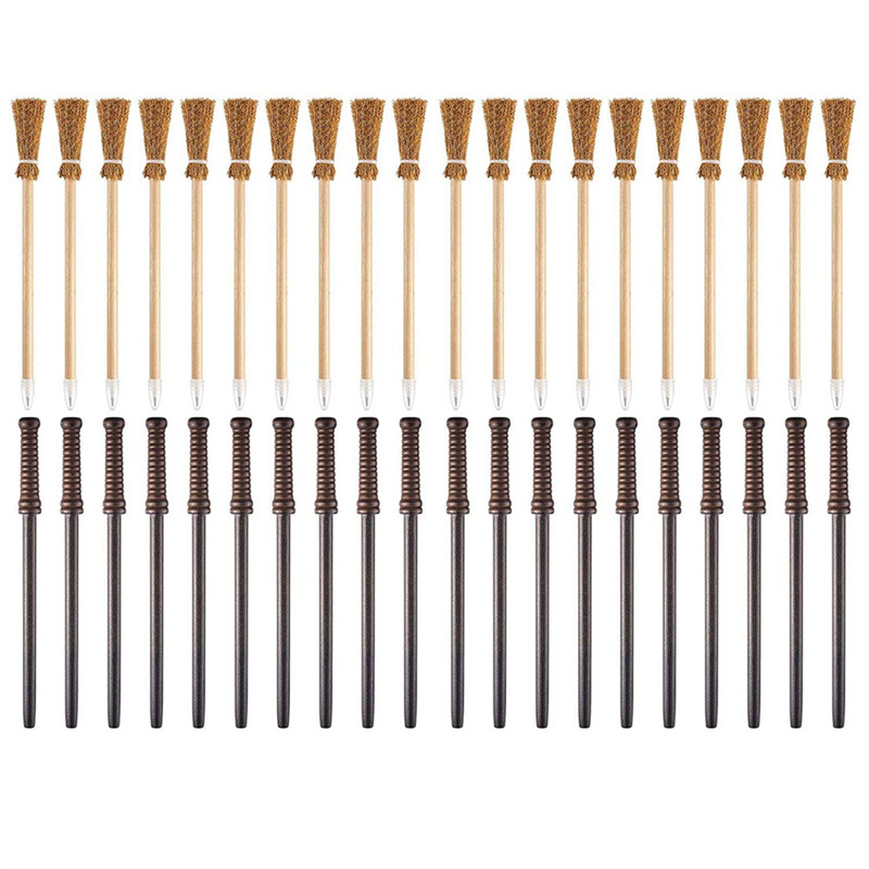 

20 Pcs Wand Pencils Party Supplies and 20 Pcs Broom Pencils, Wand Pencils Theme Birthday Goody Bag Filler Favors