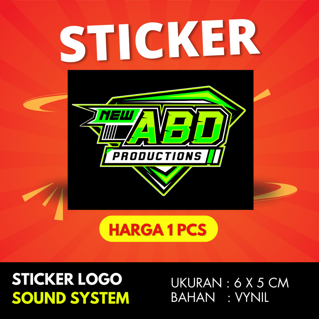 

Sticker sound system NEW ABD PRODUCTIONS BAHAN VYNIL ANTI AIR PREMIUM