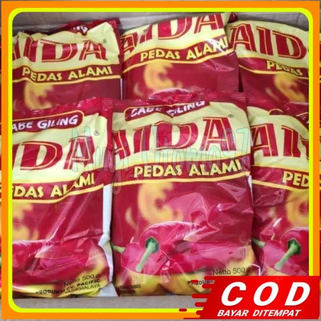 

cabe giling aida pedas alami 1 kilogram bubuk