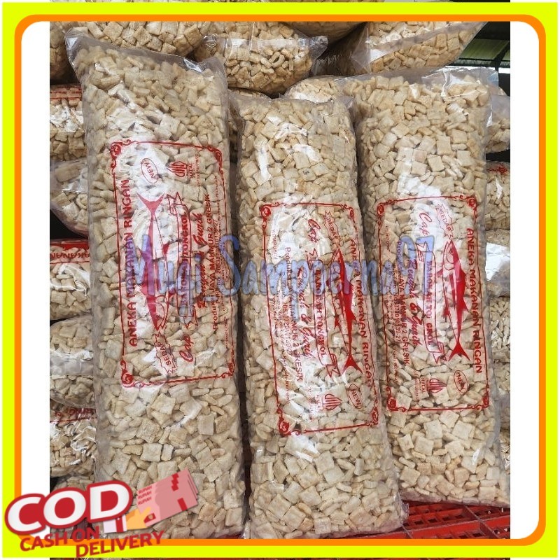 

1ball kerupuk tahu kotak asin gurih (1kg) camilan medan