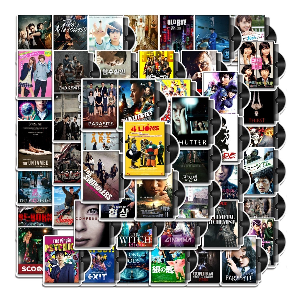 

COD 50 Pcs Stiker Asian and Other Movies Folder Icon Lucu Anti Air Untuk Dekorasi Notebook Sepeda Skateboard Handphone