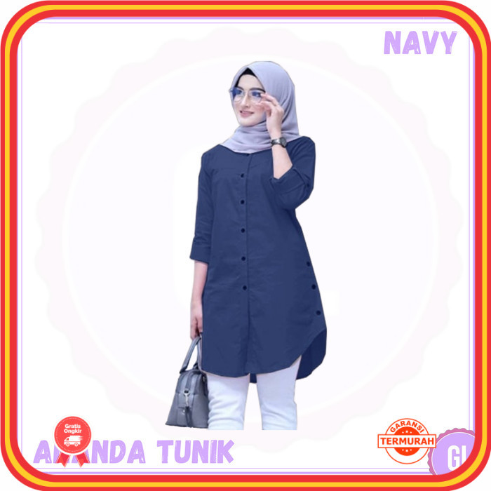 Tunik Cantik Baru Murah Wanita Baju Lebaran Kekinian /ANANDA tunic/baju atasan tunik/baju tunik terb