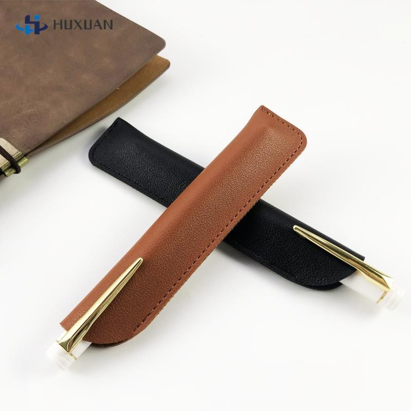 

1Pcs Leather Pencil Holder School Pen Storage Bag Pen Case Kawaii Pen Protective Sleeve Small Sign Pen Cover Leather Case Gifts