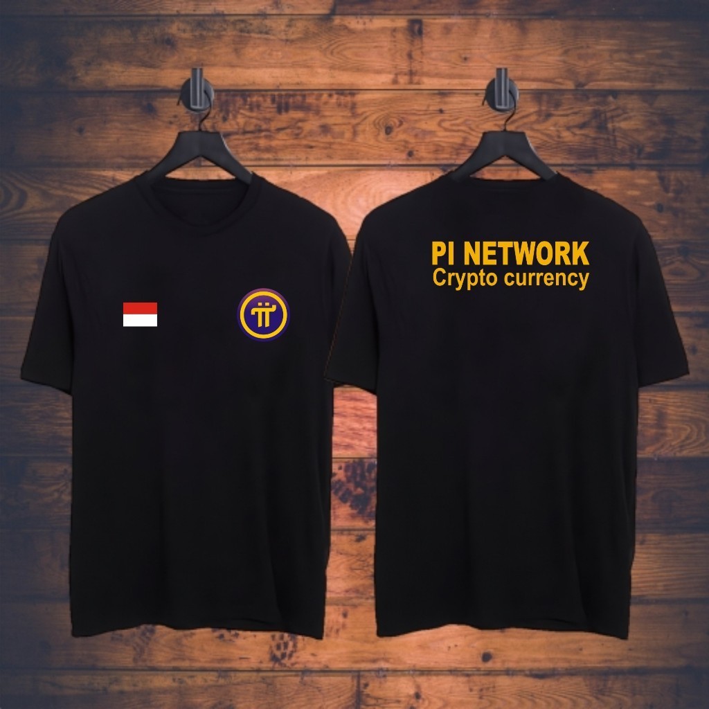 Kaos PI NETWORK CRYPTO CURRENCY depan belakang Indonesia keren kaos distro bisa cod pria wanita tren