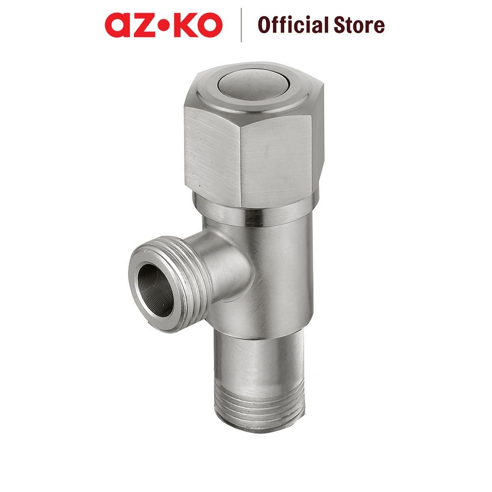 AZKO Fosa 1/2 inci Stop Keran Shower Stainless Steel - Silver Kran Air Kamar Mandi Keran Shower Bak 