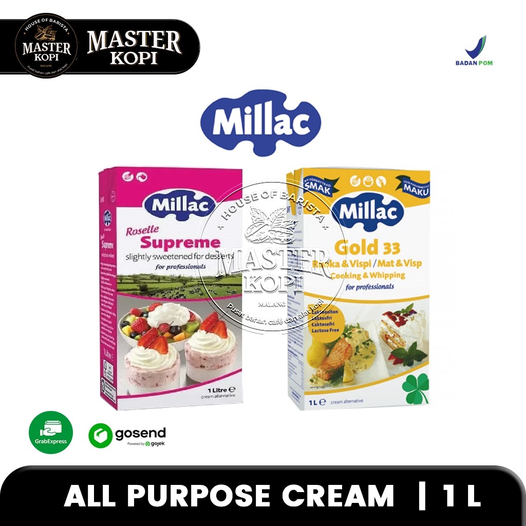 

Millac Whipping Cream Gluten Free 1 Liter - KHUSUS INSTANT