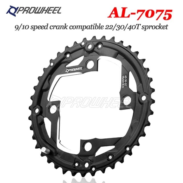 PROWHEEL Chainring 30T/40T BCD 96, Untuk Double/Triple Crank, Upgrade Sepeda Anda, Material Berkuali