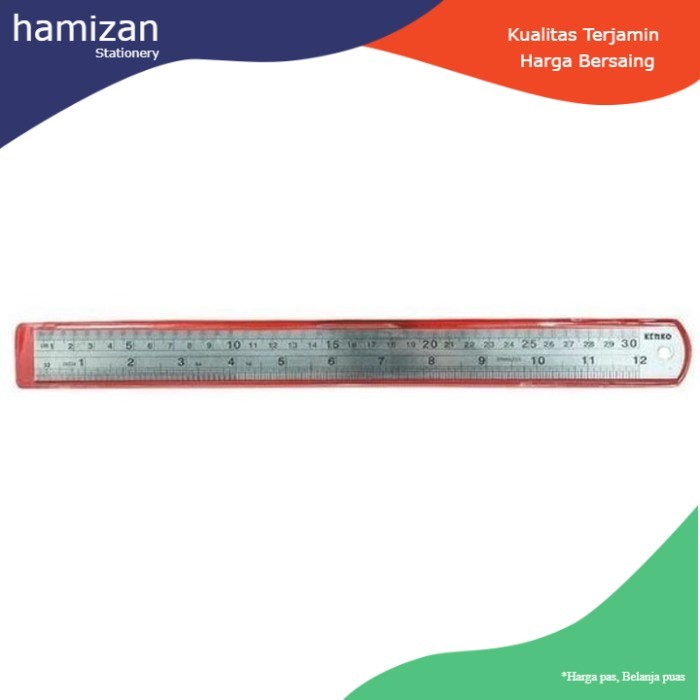 

Kenko Penggaris Besi 30cm / Stainless Steel Ruler Berkualitas