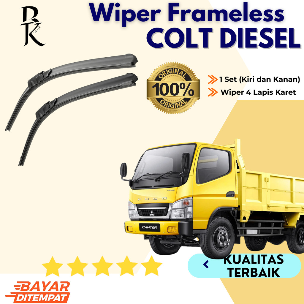 Wiper Truk Canter Colt Diesel - Wiper Mobil Truk Espasio - Wiper Mobil Truk Depan - Wiper frameless 