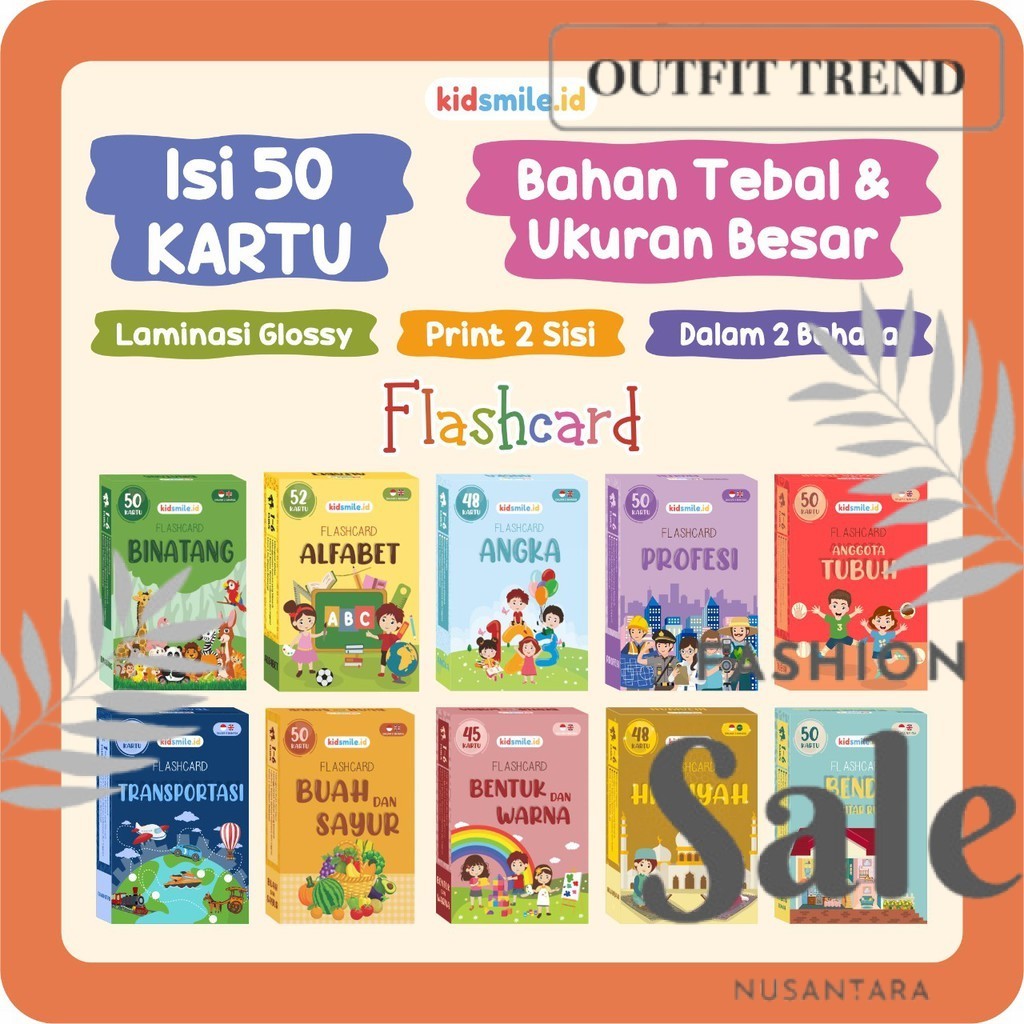Flash Card Kidsmile Flash card Mainan Edukasi Anak Flashcard Anak Flash Card Edukasi Anak Edukatif