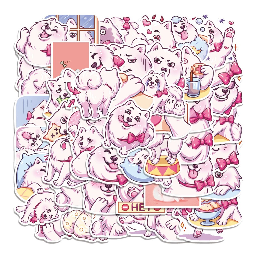 

COD 50 Pcs Stiker SAMMY THE DOG Lucu Anti Air Untuk Dekorasi Notebook Sepeda Skateboard Handphone