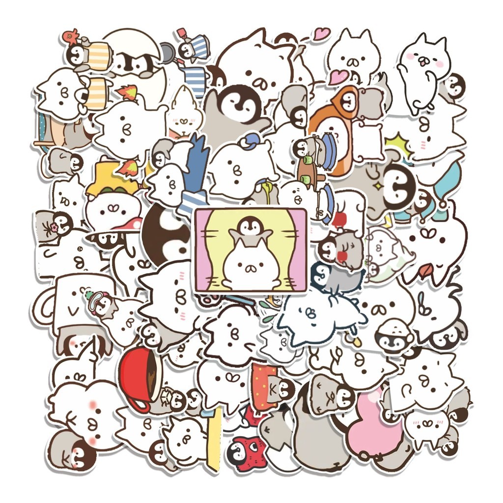 

COD 50 Pcs Stiker NEKOPEN CARTOON Lucu Anti Air Untuk Dekorasi Notebook Sepeda Skateboard Handphone