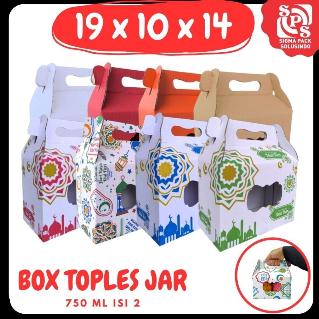 

Box Kuker jar 19x10x14 Toples Jar 750ml isi 2 Jinjing Gable Box Jar Kue Kering Gable Box Serbaguna Botol Dus Kue Kering Kemasan Madu Souvenir MEDIAKIT IDN