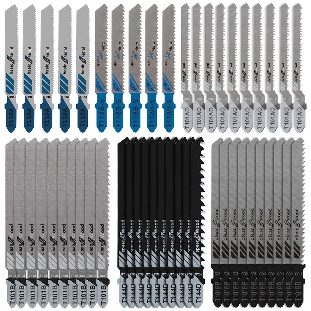 10/50pcs Jig Saw Blade Set T-shank Jigsaw Blade Wood Thin Metal Cutting Tool for DEWALT/Bosch/Hitach