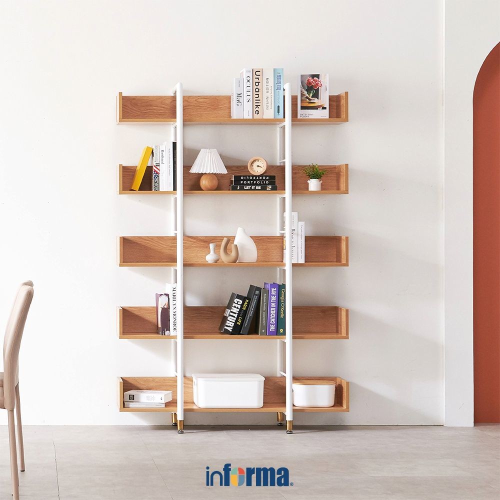 Informa 120 cm Megan Rak 5 Tingkat - Cokelat Organizer Serbaguna Tempat Simpan Barang Multifungsi Ra