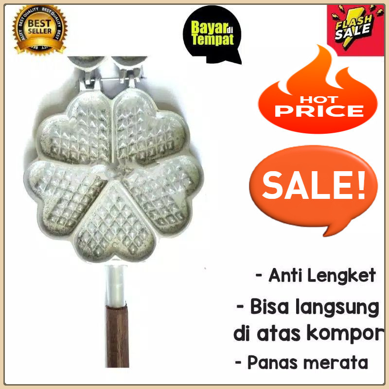 Cetakan Kue Wafel Hati Cetakan Bapel Hati Cetakan Wafel Cetakan Kue Wafel Tebal