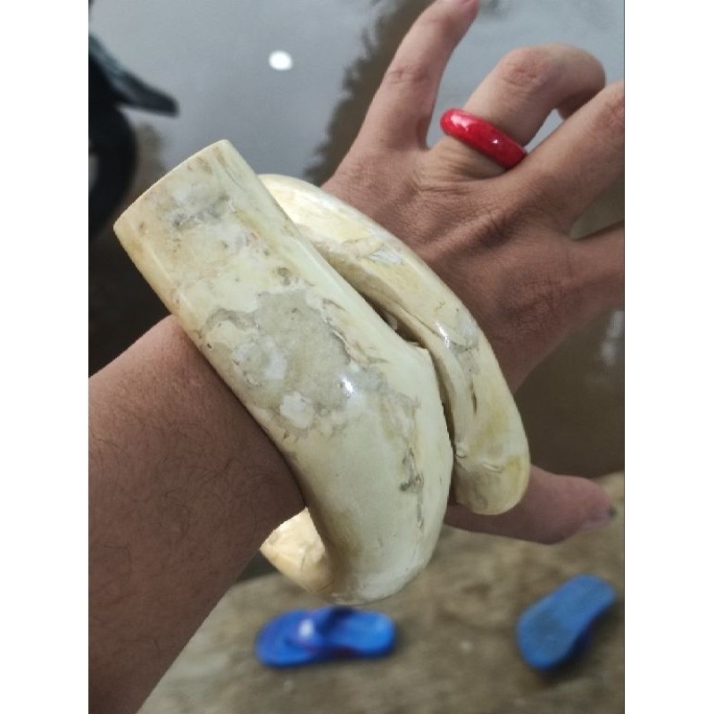 GELANG AKAR BAHAR PUTIH GADING SUPER JUMBO