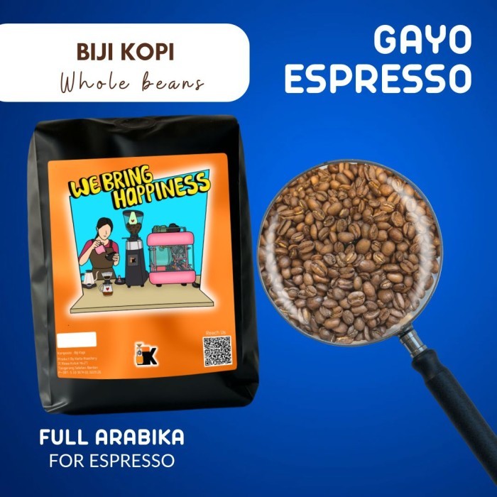 

[PROMO] Biji Kopi Arabika Gayo Espresso 1kg - Biji, 200g