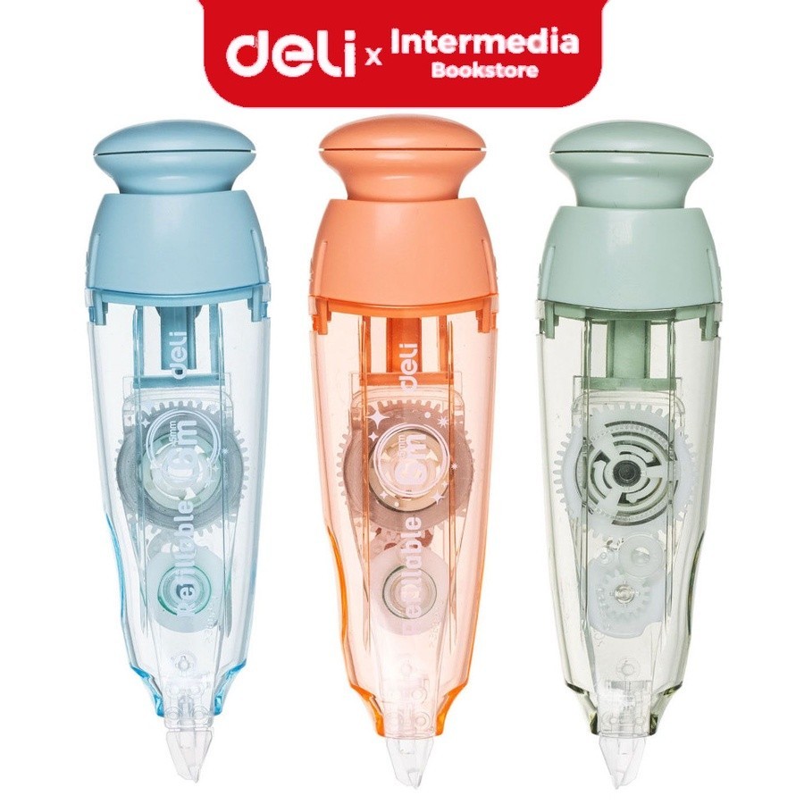 

Deli EH363 Retracable Correction Tape / Pita Koreksi Cetek 6 Meter