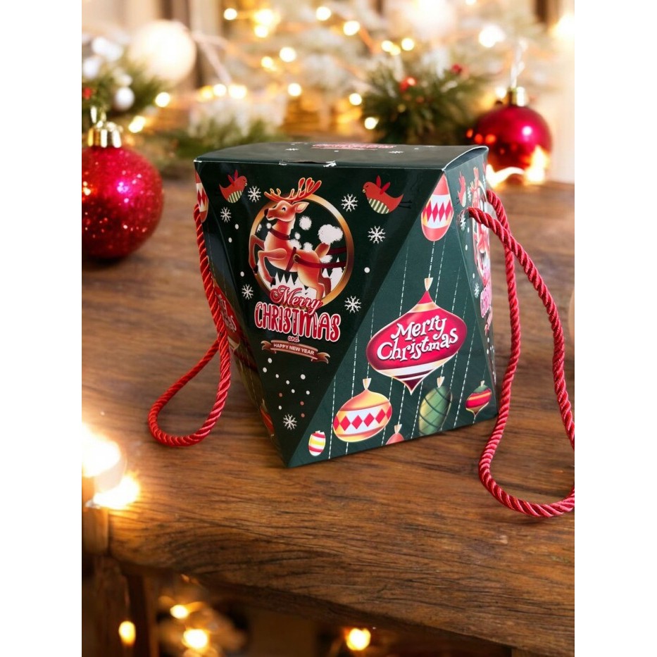 

TP CHIMNEY - Box kotak dus packaging Toples Natal Kue kering Christmas - 5 pcs