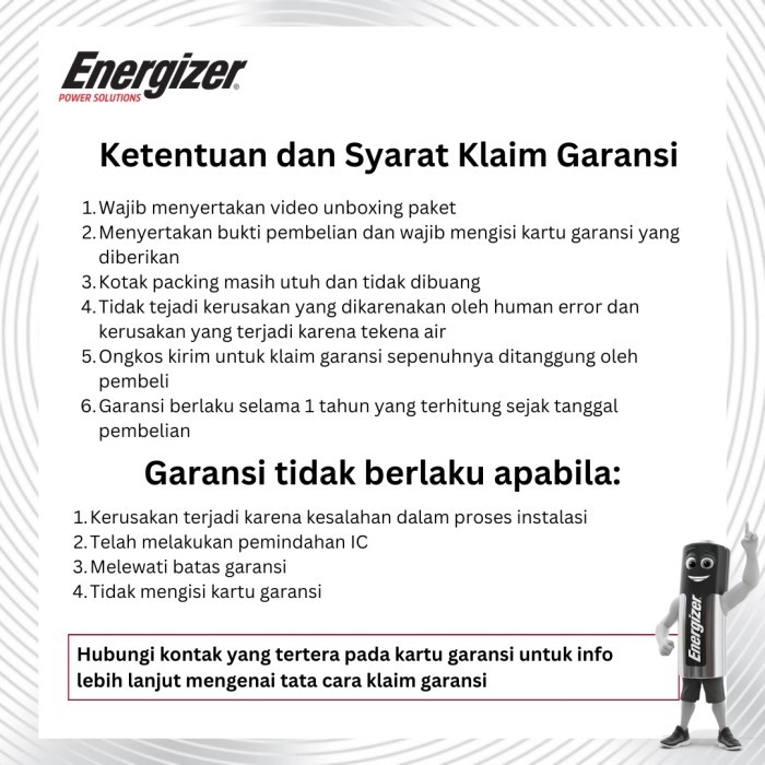 Energizer - Batre Baterai Battery iPhone X / XR / XS / XS Max Original - iPhone XR