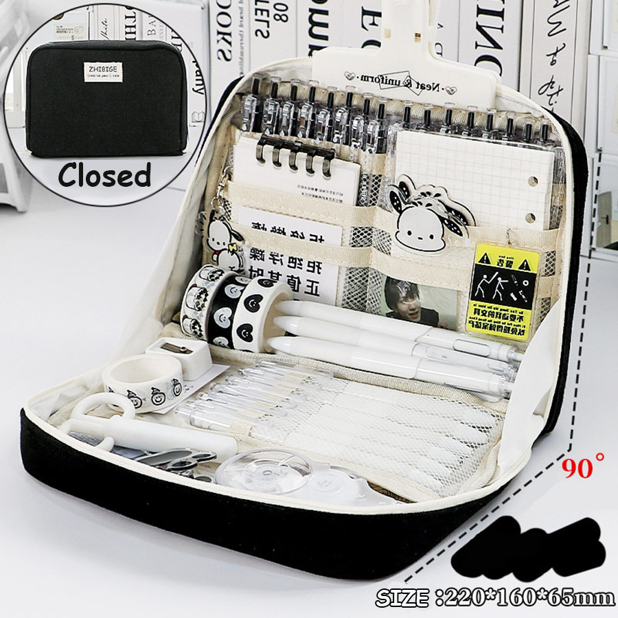 

Kawaii Pencil Case Large Capacity Cosmetic Bag For Girls Japanese & Korean Classified Storage Schools & Offices Supplies