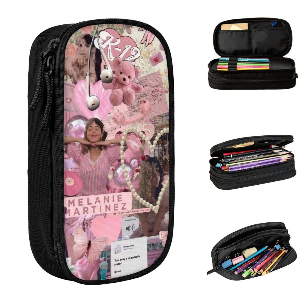 

Classic Portals Tour Logo Fans Pencil Cases Melanie Martinez Pencil Pouch Pen Holder for Student Large Storage Bag Office Gifts