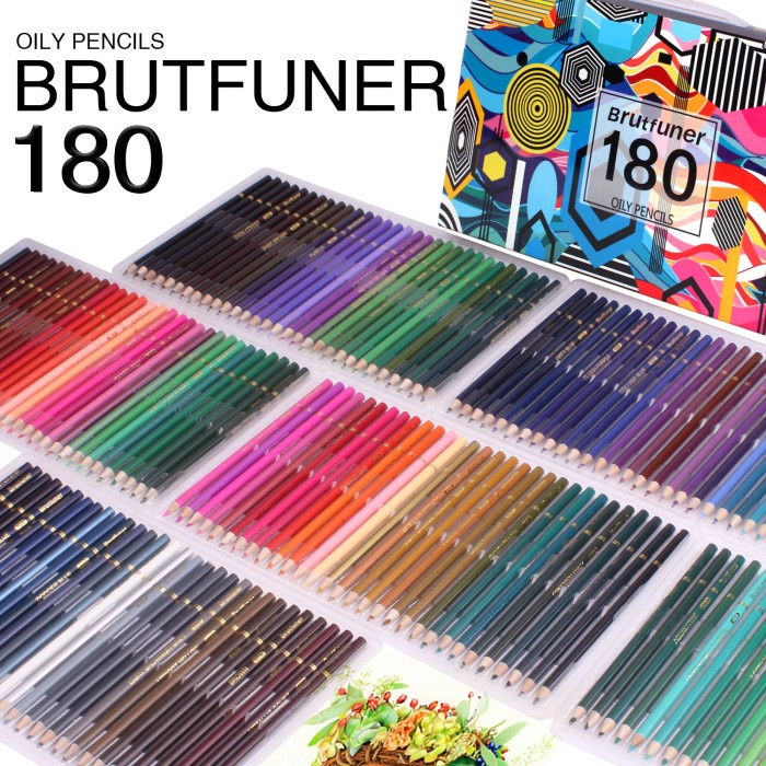 

ORI!! Pensil Warna Brutfuner Painting Oil Pencil Artist Color Pencil Set 180