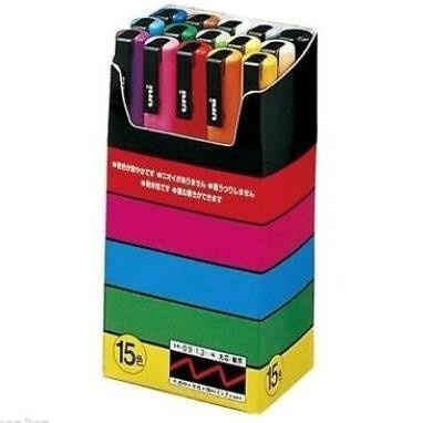 Neww Uni Posca Pc-3M Marker Pen - Fine Tip Set 15 Per 1 Set