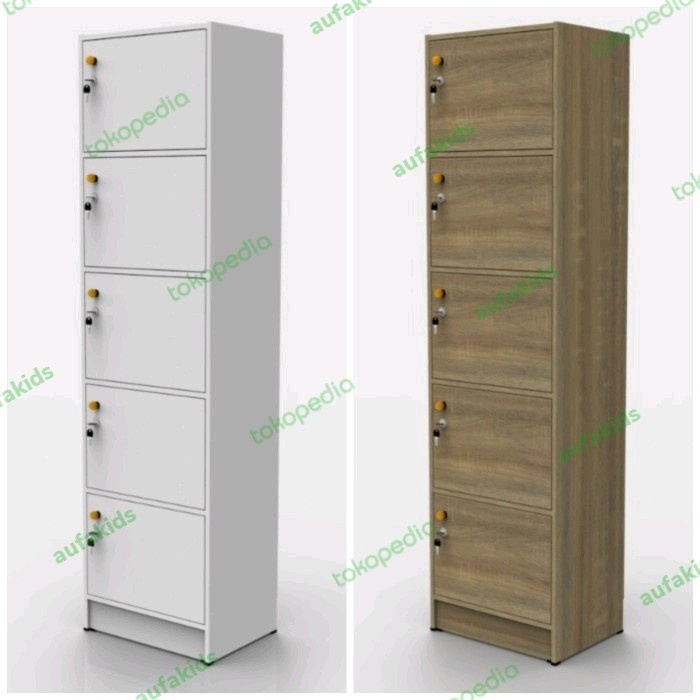 LOKER KAYU RAK LEMARI 5 SUSUN SERBAGUNA  - sonomaok