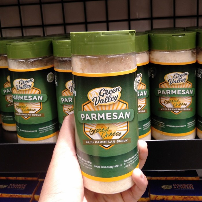 

green valley parmesan grated cheese/keju parmesan bubuk 200g