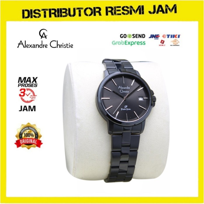 Jam Tangan Wanita Alexandre Christie AC1032 AC 1032 Full Black
