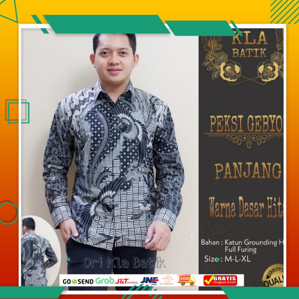 BAJU BATIK PRIA KEREN MODEL BARU /BAJU PRIA SILVER ABU GREY batik pria lengan panjang modern S M L X